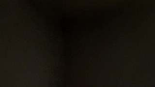Enjoying my hot latina wife moaing in a secret dark room, without condom