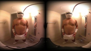 Tighten Etchu loincloth and enjoy enemagra and dildo in 2 screens