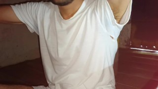Hairy macho jerking off his hairy smelly dick. Open the mouth and swallow all this spoiled milk