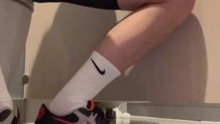 RISKY attempt to FUCK FLESHLIGHT ** busy PUBLIC TOILETS **