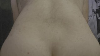 eager bottom takes 8" dildo