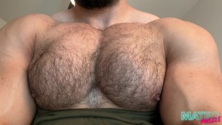 Muscle Hunk Chest Worship and Pec Bouncing