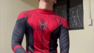 Jush Lee- Your Horny Inked Hunk Spidey Jerking Off
