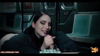 Student girl sucked dick of stranger on train - MollyRedWolf