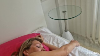 Horny guy visiting friend's wife after he has left from home and making a POV video for him