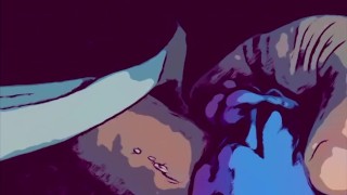 Alien pussy drains cartoon cock