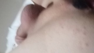 Femboy Fucking my ass with lovence toy