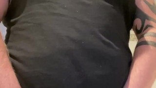 Hung and uncut dad takes a long piss POV