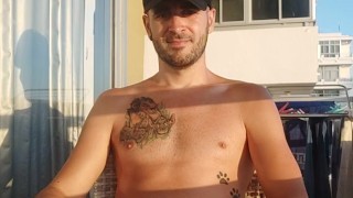 Jerking off in the balcony