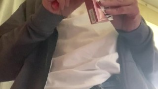 Outside Stroking With A New Toy