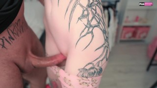 Stepsister rubbing her pussy. Cum in her panties and she wore them to school 4K - pinkloving💖