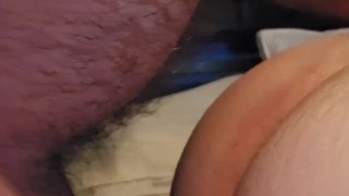 Chubby hairy bi dad bod bear fucks stunning BBW from behind. Perfect ass pov
