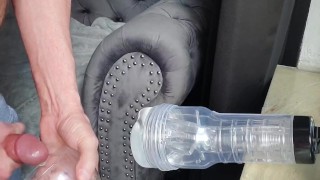 Verbal Daddy Pounds his Fleshlight with his Big Hard Dick