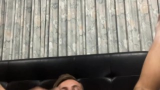 Horny teen plays with ass and stretches it