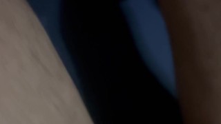 Micropenis keeps dripping riding dildo