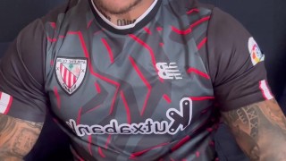 FOOTBALL player playing with my fat cock wanna join me? BoyGym