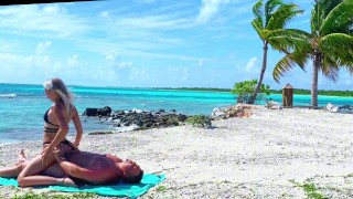 Public beach sex on nude beach Maldives