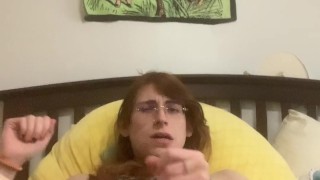Transfem redhead jerks off for you