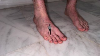 Made to worship the giants entire muscular hairy body