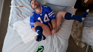 Imagining my mate Joe fucking me after training with a dildo