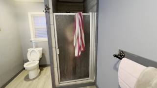 shower pov talking flexing and flirting with you