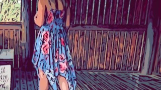 Cartoon - Sexy milf wife masturbates outdoors, so I fucked her doggy style & gave her a big cumshot