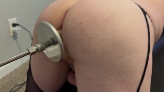Sissy anal training with fucking machine