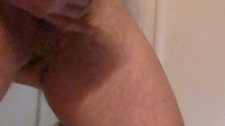 Man rubs a big one off