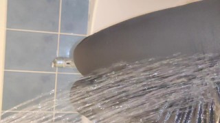 Taking a Fully Clothed Bath And Jerking Off