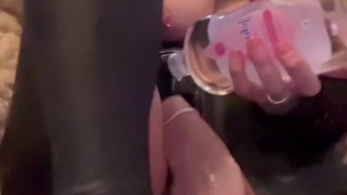 SEXY MILF! Whimpers & convulses after inserting Eggplant 🍆 in her phat juicy cunt 🫨🍆🍆👅