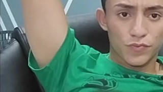 She pulled my cock live for my web followers in my room