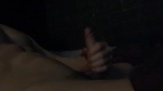 Quiet night masturbation by firelight