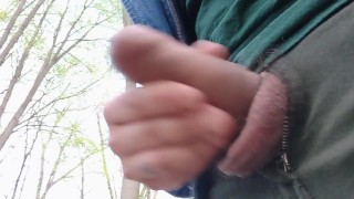 Like an eunuch - Empty ballsack on soft and hard cock and cumshot - cum drops right on camera lens