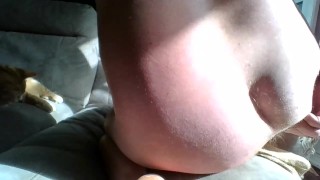 making a video and bending over