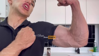 for a worthy worshipper, worthy guy get horny with veins
