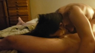 Wife just got done suckingcamera man. Then gets pussy ate and squirts everywhere