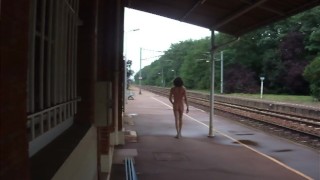 TOTALLY NAKED AT THE STATION