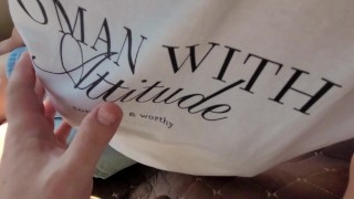 Risky Handjob in the Car by a Big Boobs and Ass Girl