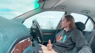 Caught Jerking my big twink dick in public