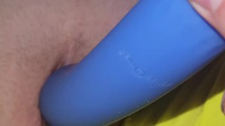 Ripped leggings close up masturbating