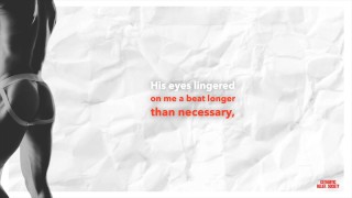 Public jerk off between strangers. Cum & Moaning | NSFW Audio Erotica w/captions | Femboy & Daddy