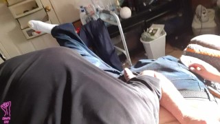 Latino Daddy Sucks his Boys Titties & Cock for his Birthday