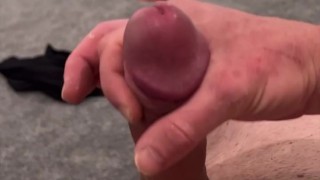 Perfect cock on a hott guy with six pack abs up close.