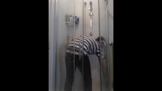 I have fun during bathroom maintenance and I get caught!