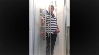 I have fun during bathroom maintenance and I get caught!