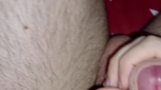 ASMR college boy jerking off his big cock and moans
