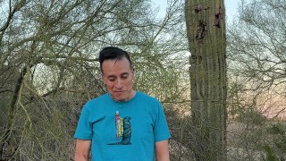 Verbal cumshot for a fan