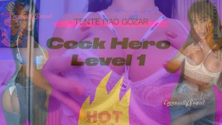 Cock hero evolution jerk off game Sexy brunette playing with two dildos BBC