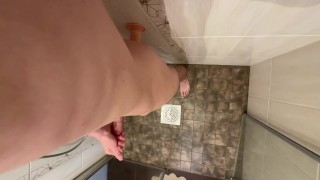 So much cum from fucking my ass with a huge dildo