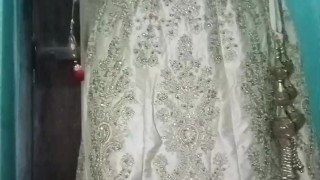 Indian Gay Crossdresser Gaurisissy xxx sex in Golden Lehanga